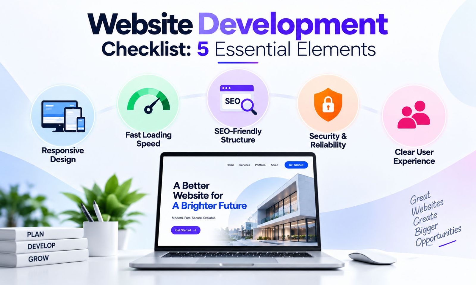 Website development checklist: 5 essential elements